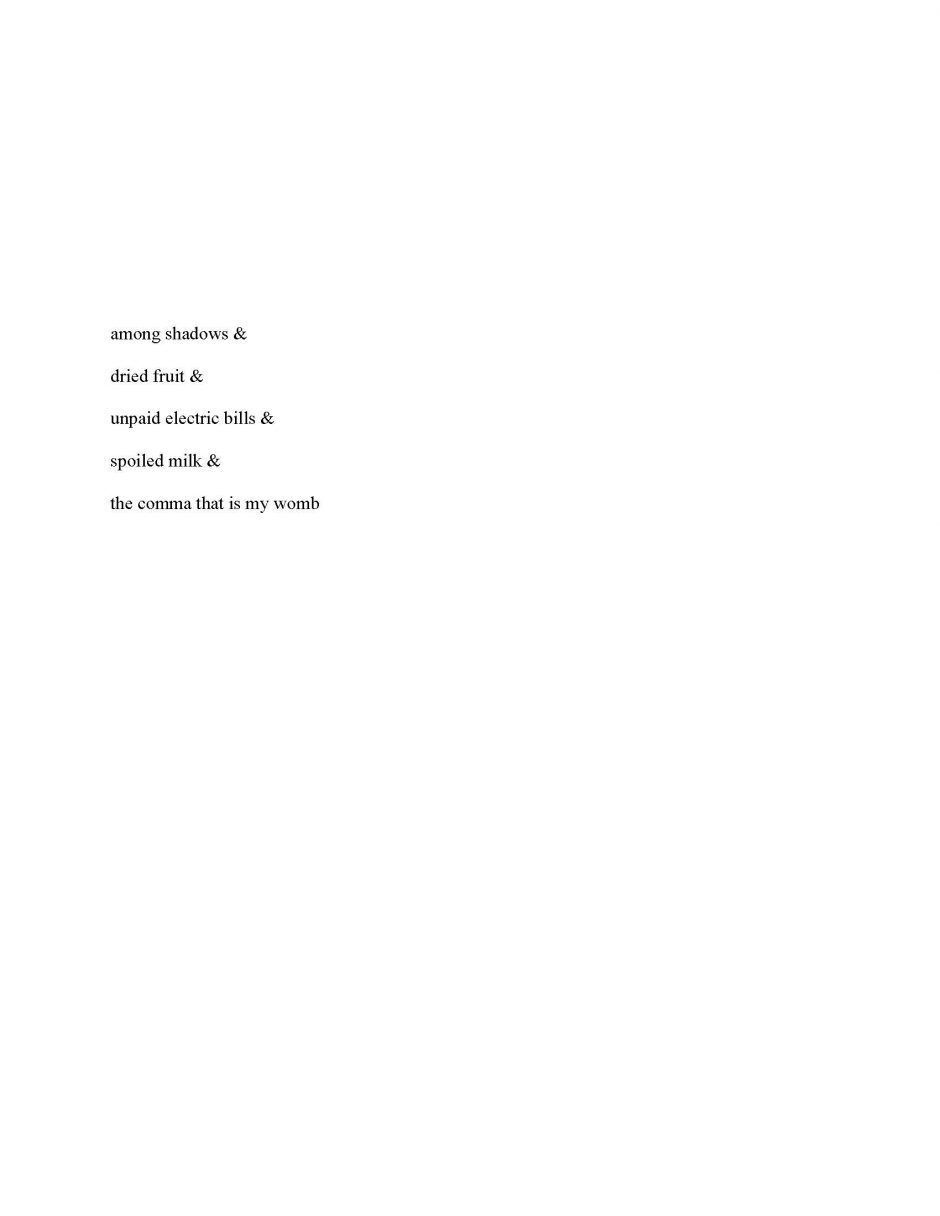 page 8 of 5 Poems by Sarah Escue