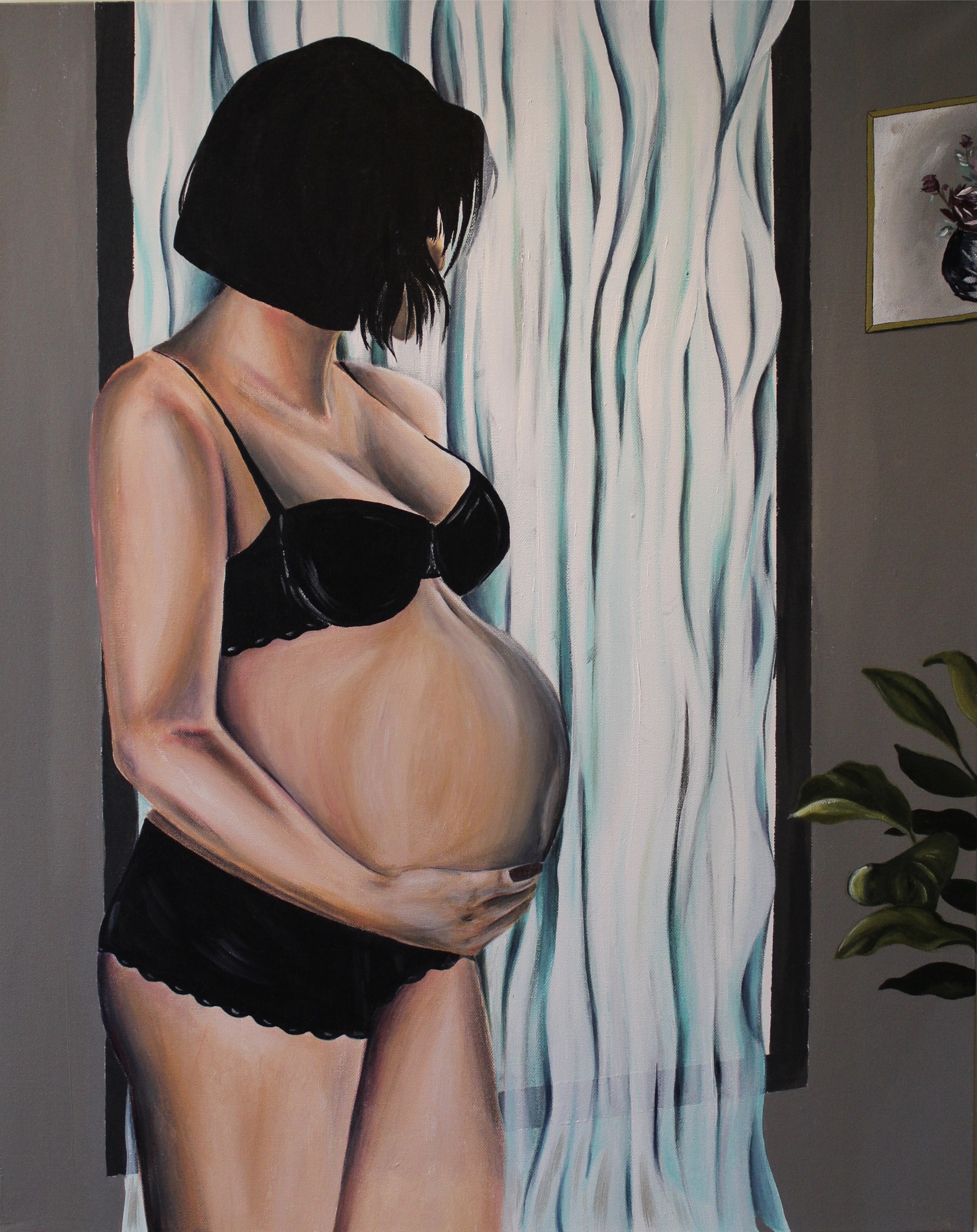 Painting of a pregnant woman