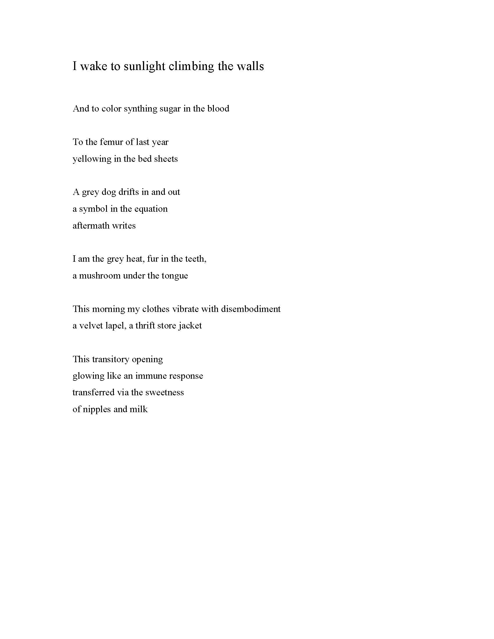 formatted poem