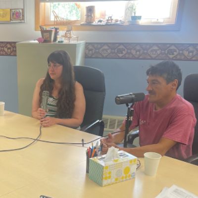 Chief Tim McManus and tribal administrator Jessica Shaw are interviewed about life in their village