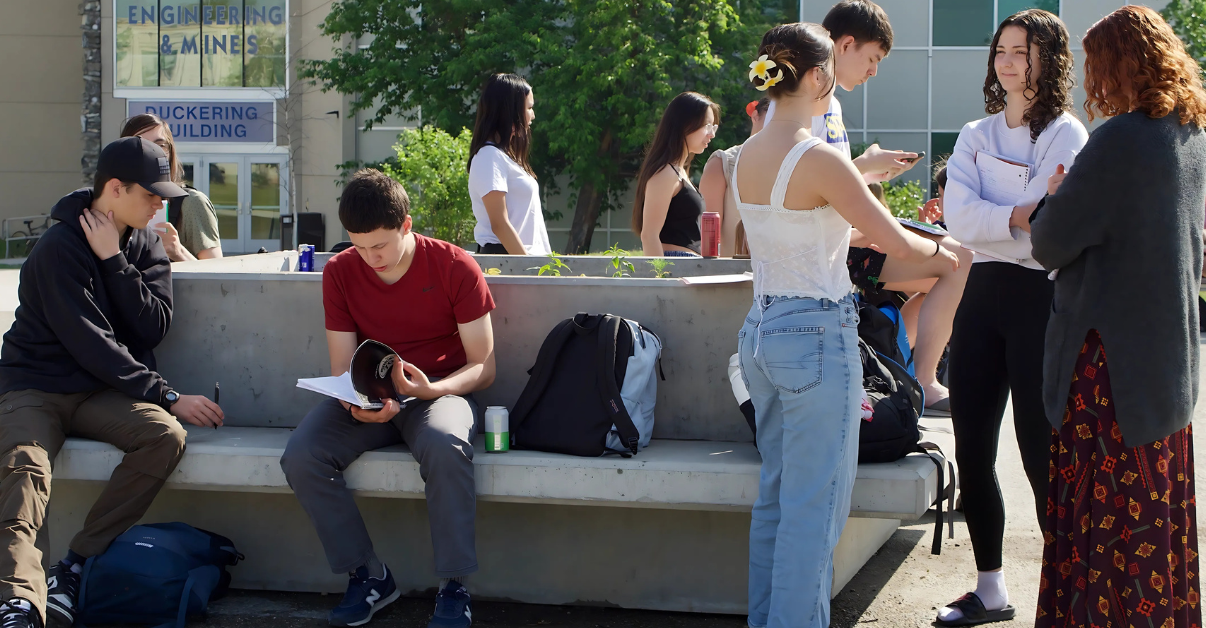 RAHI students studying outside of Duckering