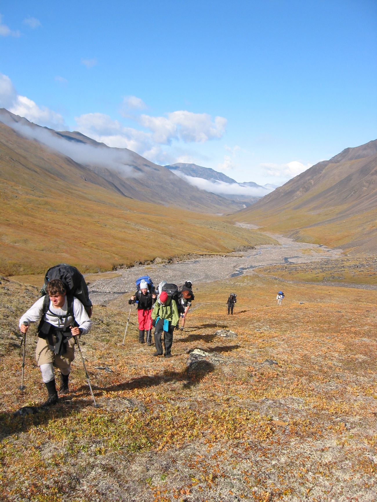 Students on a backpacking mission