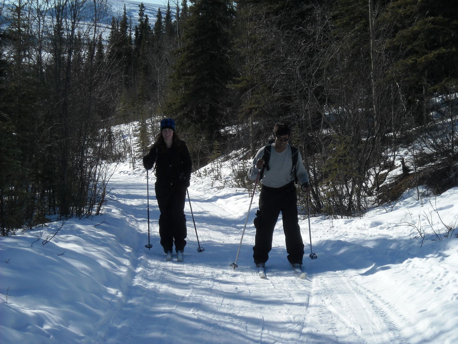 Students skiing 