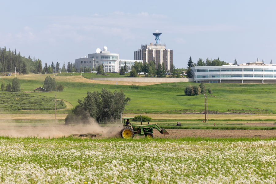 A tracker in the fields at the UAF experiment farm