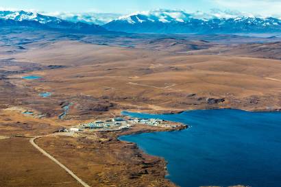An aerial view of Toolik Field Station, a UAF research camp on Alaska's North Slope.