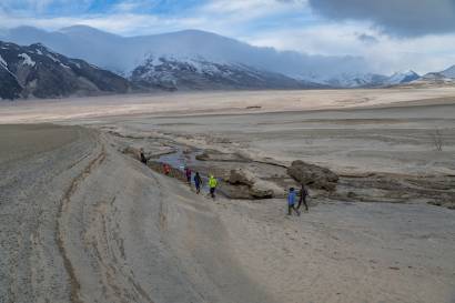 UAF's Katmai Volcanology Field School visits the valley of 10,000 Smokes in Katmai National Park.