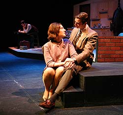 Left to Right: JK  Bowne,        Jenny Schlotfeldt and Levi Ben-Israel in the Theatre UAF production of Three Days of Rain