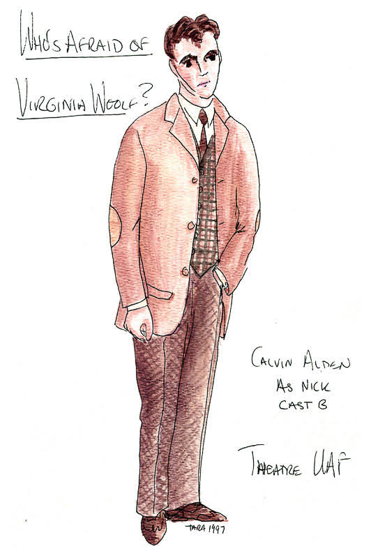 Costume rendering Calvin Alden's character Nick