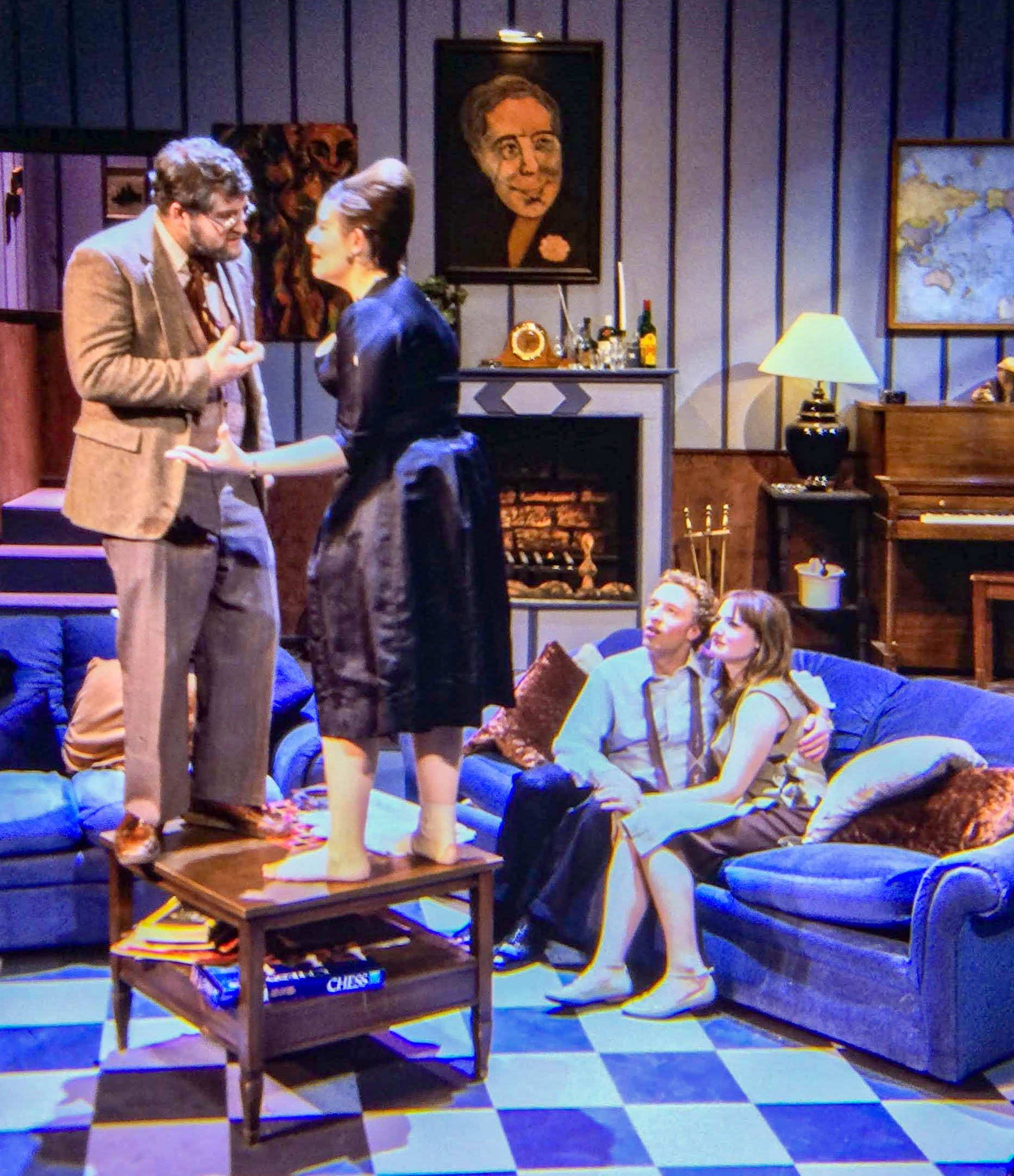 Group shot of Cast A of Who's Afraid of Virginia Woolf, Cast A