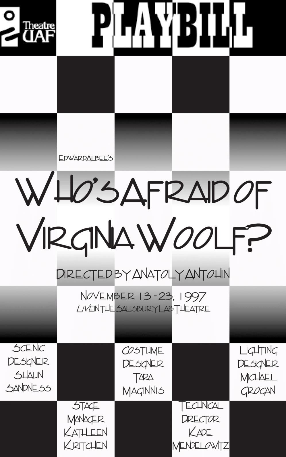 Who's Afraid of Virginia Woolf playbill