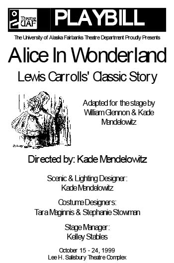 Alice in Wonderland playbill