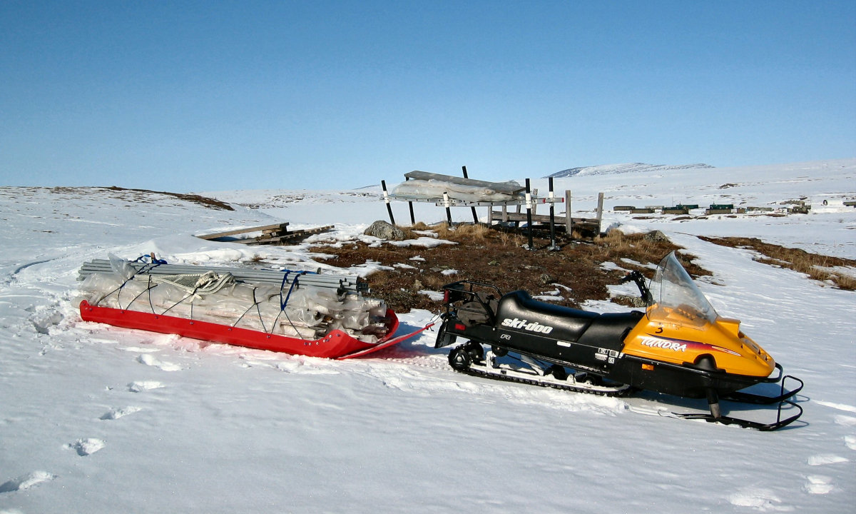 Snowmachine in use