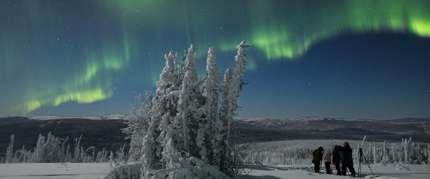 Aurora chasers photograph the aurora