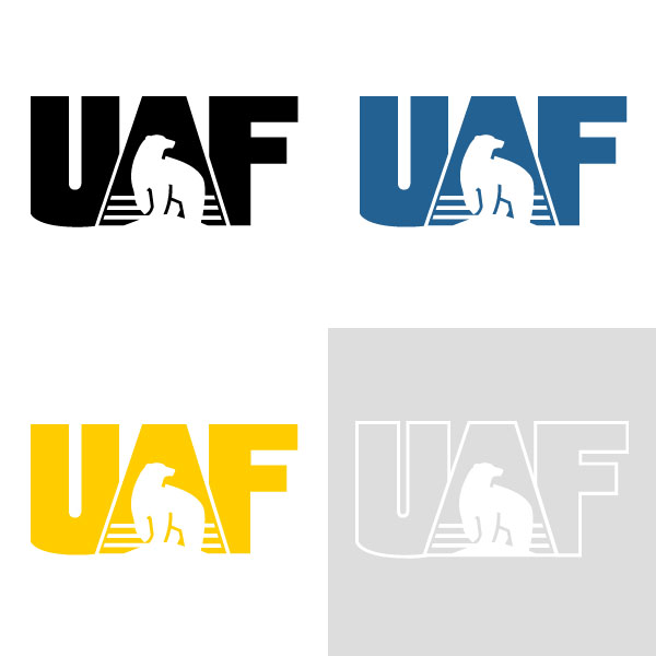 UAF logo 3 letters