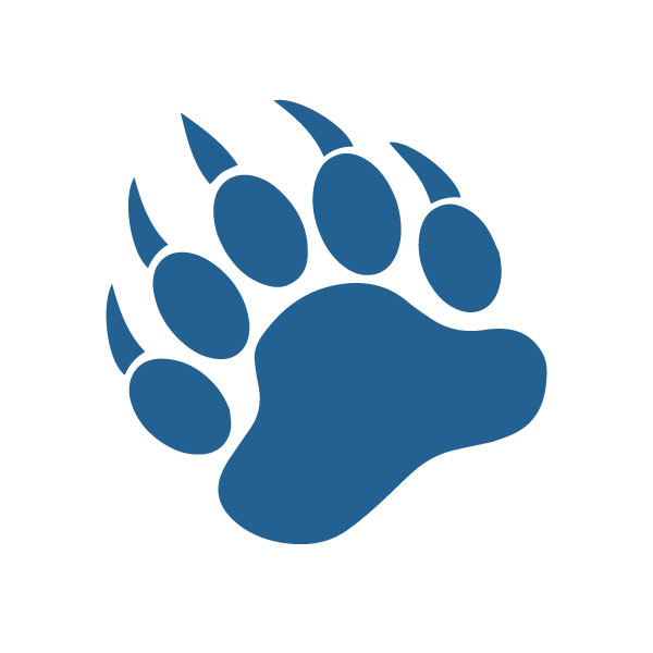 UAF paw print blue