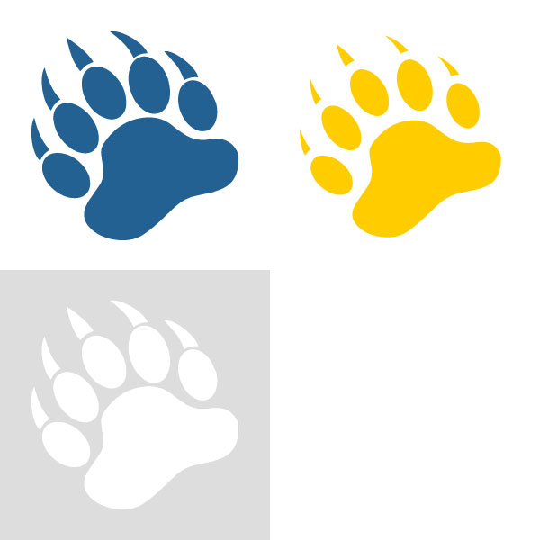 UAF paw print graphics