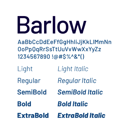 Barlow sans-serif font sample