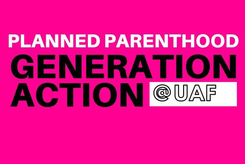 Generation Action logo: bright pink background with white text that says Planned Parenthood and black text underneath that says Generation Action